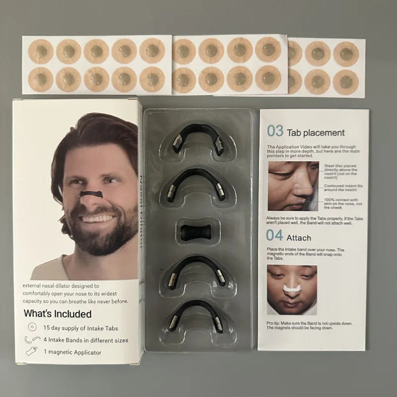 Nasal Dilator for Breathing | Magnetic Nose Strips to Stop Snoring & Improve Airflow | Reusable Anti-Snore Device for Sports & S