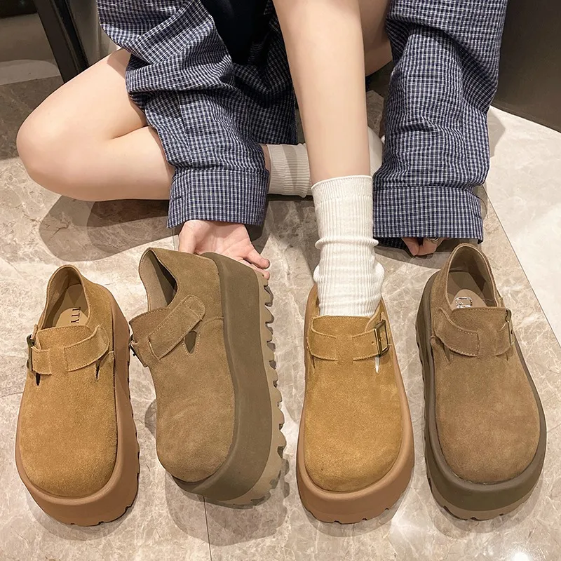 Women's Shoes Platform Female Footwear  Autumn Clogs Dress Retro New Fall  Women's Shoes Platform Female Footwear Autumn Clogs R