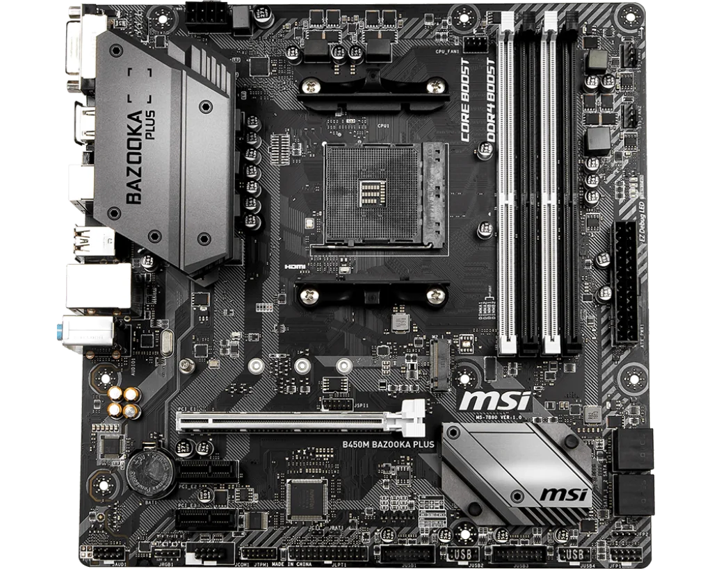 

MSI AMD B450 Motherboard B450M BAZOOKA PLUS Motherboard AM4 support 5600 4750G 1700 2400G 5900 5700 cpu Micro-ATX DDR4 128GB