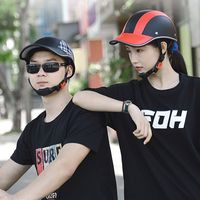 Light Baseball Cap Style Bicycle Helmet Safety Adjustable Strap Motorcycle Half Helmet Half Face Hard Bike Hard Hat Scooter