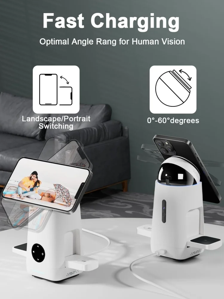 Qi2 3-in-1 Magnetic Wireless Charging Station for iPhone & AirPods
