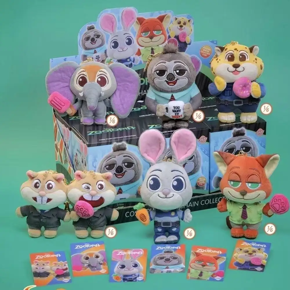 حقيقية Zootopia 2 سلسلة صندوق أعمى نيك جودي المفاتيح قلادة صندوق الغموض عمل الشكل أنيمي دمية جمع لعبة مجسمة