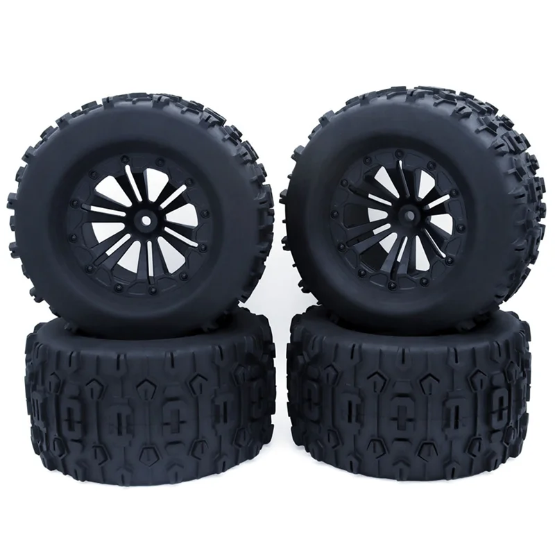 

4PCS 125Mm 1.9 Beadlock Wheel Rim Tire Set For 1/10 RC Crawler Car TRX4 RC-4WD D90 Axial SCX10 II III