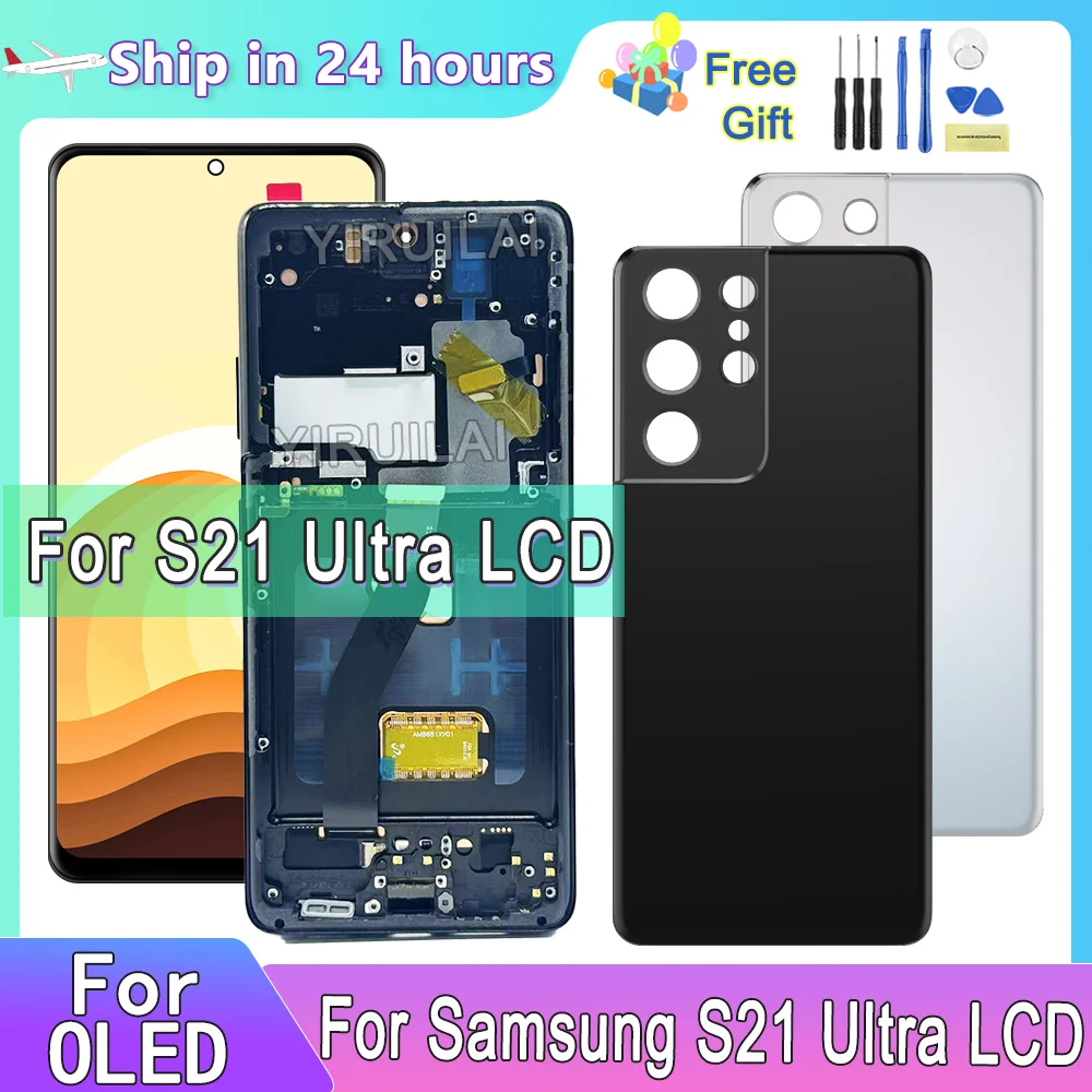 

6.67''OLED For Samsung S21 Ultra 5G G998 G998U LCD Display Touch Screen Digitizer For Samsung S21Ultra G998B LCD Screen