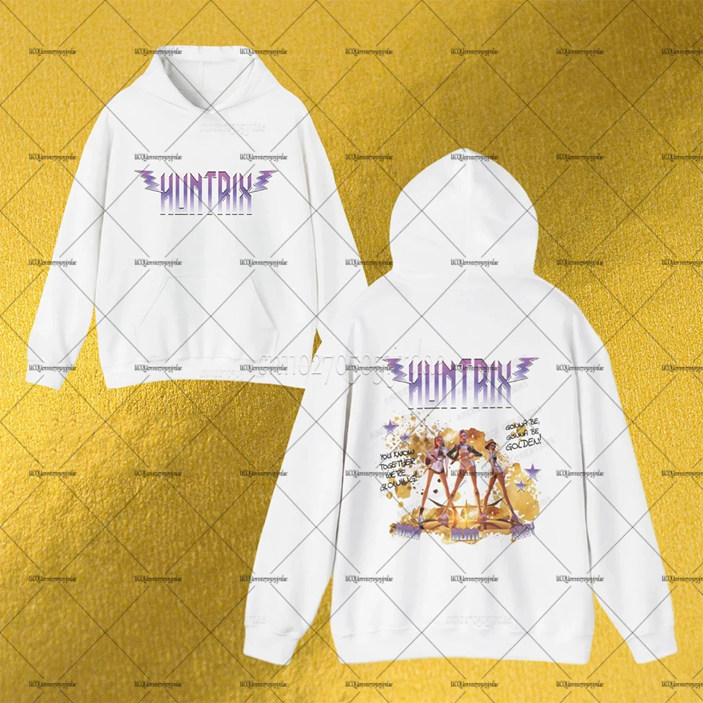 KPop Demon Hunters Huntrix Hoodies für Frauen 2025, neuer Filmmuster-Hoodie, Herbst-Winter, übergroße Y2K-Paar-Street-Tops