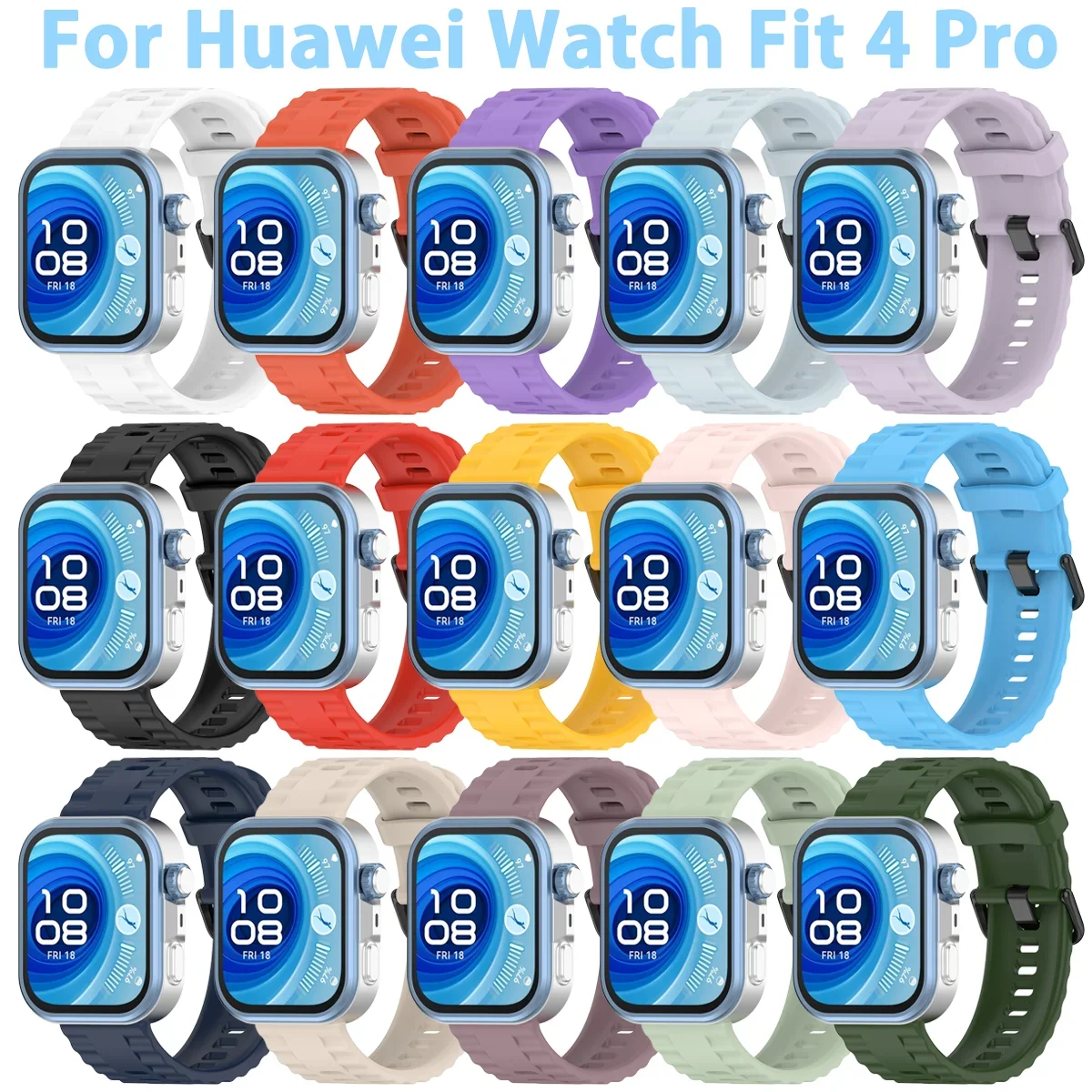

Для Huawei Watch Fit 4 Pro силиконовый ремешок для часов черный браслет с пряжкой замена для huawei watch fit4 fit3 браслет