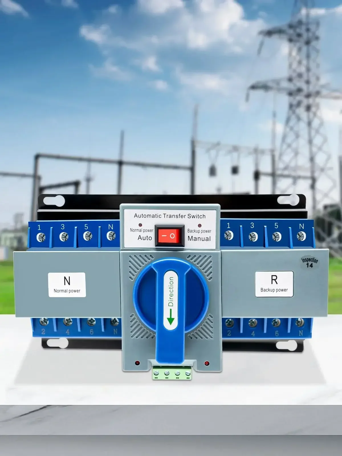Automatyczny przełącznik zasilania dwużyłowy 4P 63A AC 220V, wyłącznik awaryjny, wyłącznik obciążeniowy, podwójny przełącznik zasilania, wyłącznik automatyczny. — 2