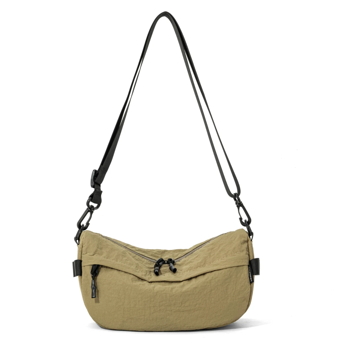 Japanischer Stil Wasserdichte Leichte Nylon-Umhängetasche, Lässige Multitaschen-Unisex-Handytasche, Trendige Kleine Quadratische Tasche zum Wandern und Einkaufen