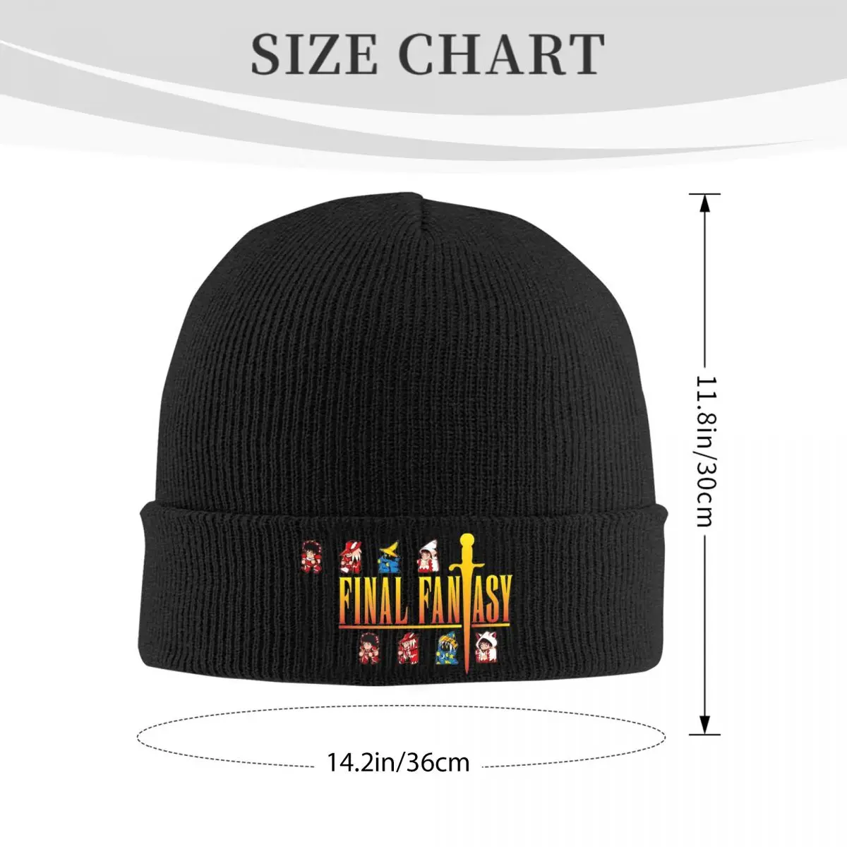 Bonés de malha masculino e feminino, Final Fantasy Game Hats, Quente, Outono, Inverno, Novo