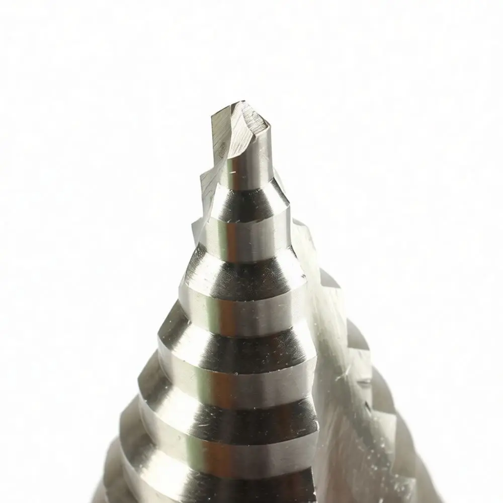 Pagoda Step Drill Bit 6 60mm For Ruinaite Metal Hole Cutter Spiral Flute Reamer Triangular Shank Power Hand Tool Accessory