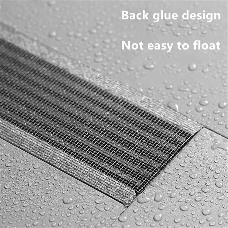 Self-Adhesive Shower Drain Hair Catcher Cuttable Floor Drain Stickers Disposable Mesh Bathroom Kitchen Sink Strainer Hair Filter