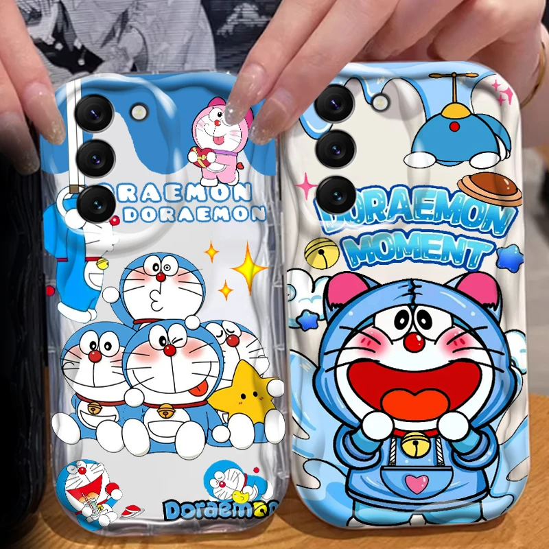 D-Doraemons Art Cute Cartoon For Samsung S24 S23 S21 S20 Ultra Plus FE A73 A72 A71 A51 A31 A05S A05 A04 5G Wave Oil Cover