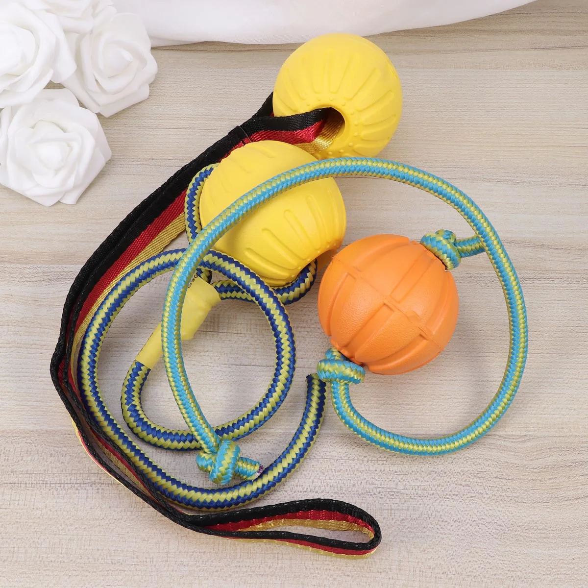 

3pcs Bouncy For Dogs Bite-Resistant Elastic Pet Ball Training Dog Ball Outdoor Play Fetch Game Stress Relief Intelligence