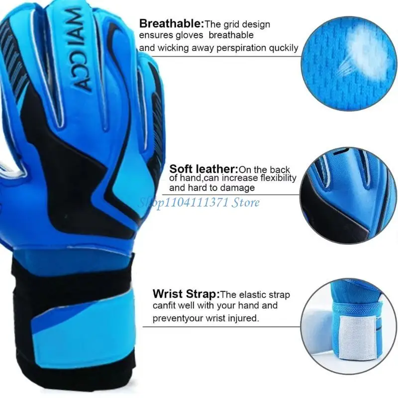 

P9FC Goalkeeper Gloves Nonslip Football Training Gloves Latex Support Football Game Gloves Competition Soccer Equipment