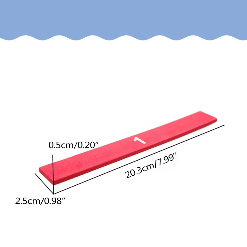 7.99x0.98x0.2 "数学分数タイル小学校子供の早期教育研究おもちゃ脳トレーニング必要な数学ツールドロップシップ