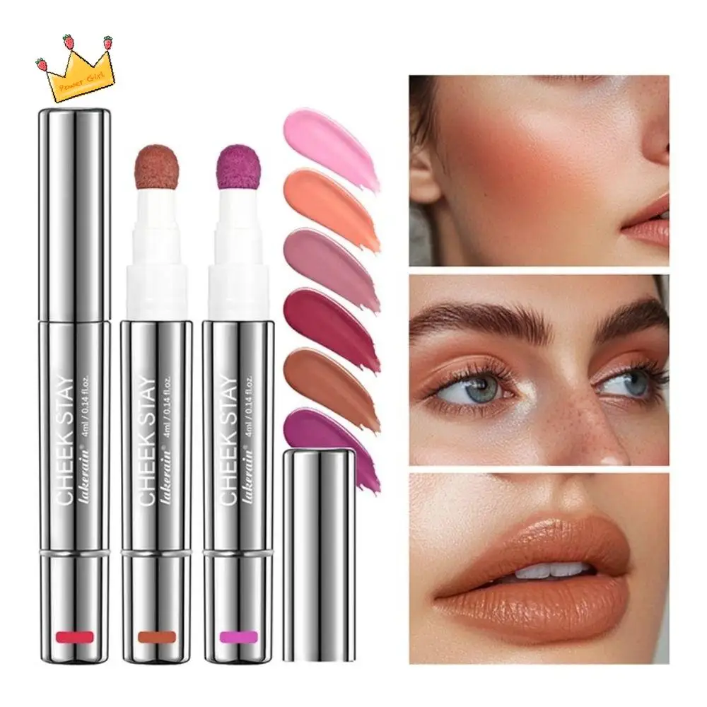 

Color Palette Waterproof 6 Colors Liquid Blush Pen Natural Sweatproof Blush Stick Portable Long Lasting Blush Palette Cosmetic
