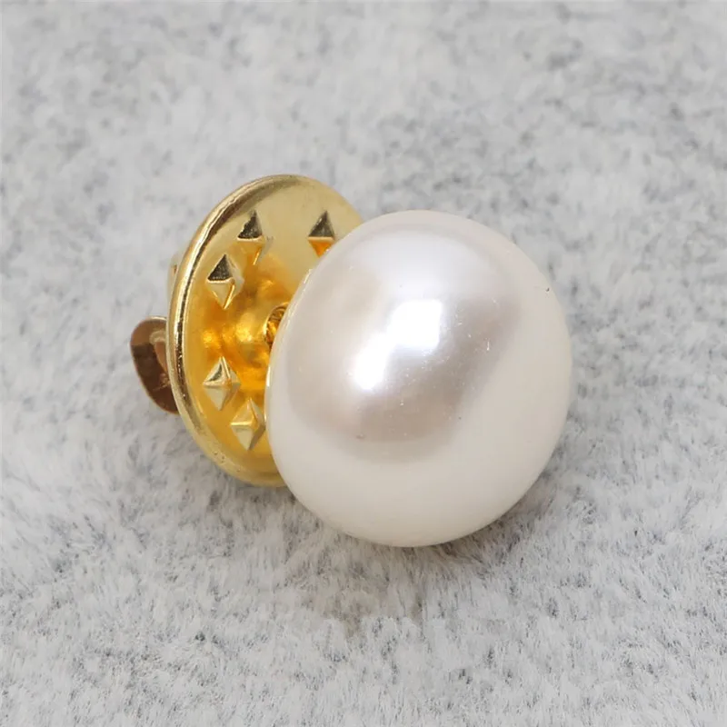 Circle Brooch Pins PU Button Women Zircon Fashion Brooches for Women All-match Jewelry Accessories 10pcs/lot Imitation Pearl