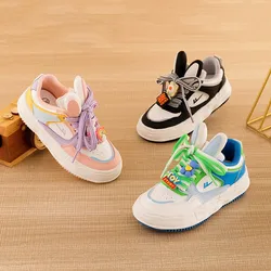 Huili Children's Casual Sneakers 2023 Spring New Girls' Princess Board Shoes Boys' Fashion Breathable Sports Shoes