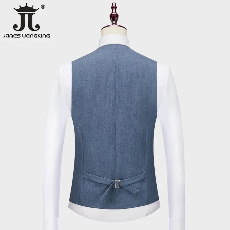 S-6XL High-end Brand Boutique Fabrics Men's Casual Slim Business Office Suit Vest Groom Wedding Tuxedo Party Male Waistcoat