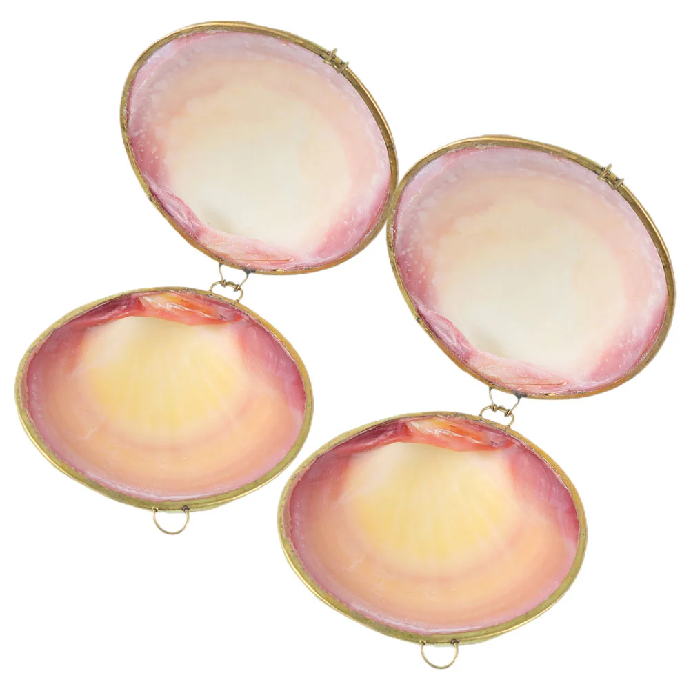 

2 Pcs Rings Shell Jewelry Box Dish Holder Delicate Jeweled Trinket Boxes Small Candy Gift