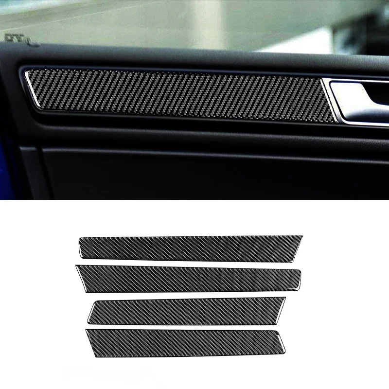 

For 2011-2018 Volkswagen Touareg Carbon Fiber Interior Modification Parts Door Panel Decoration Strip Car Accessories Car Play