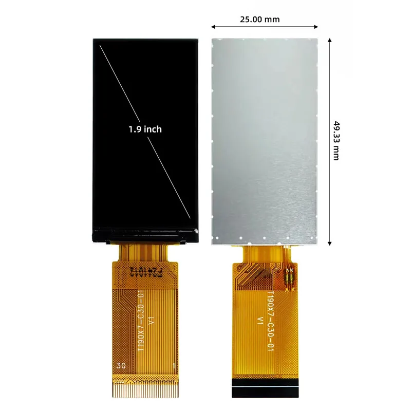 Modulo display LCD TFT tipo bar da 1,9 pollici con controller ST7789 - Risoluzione 170x320 - Interfaccia SPI/parallela - Colore completo