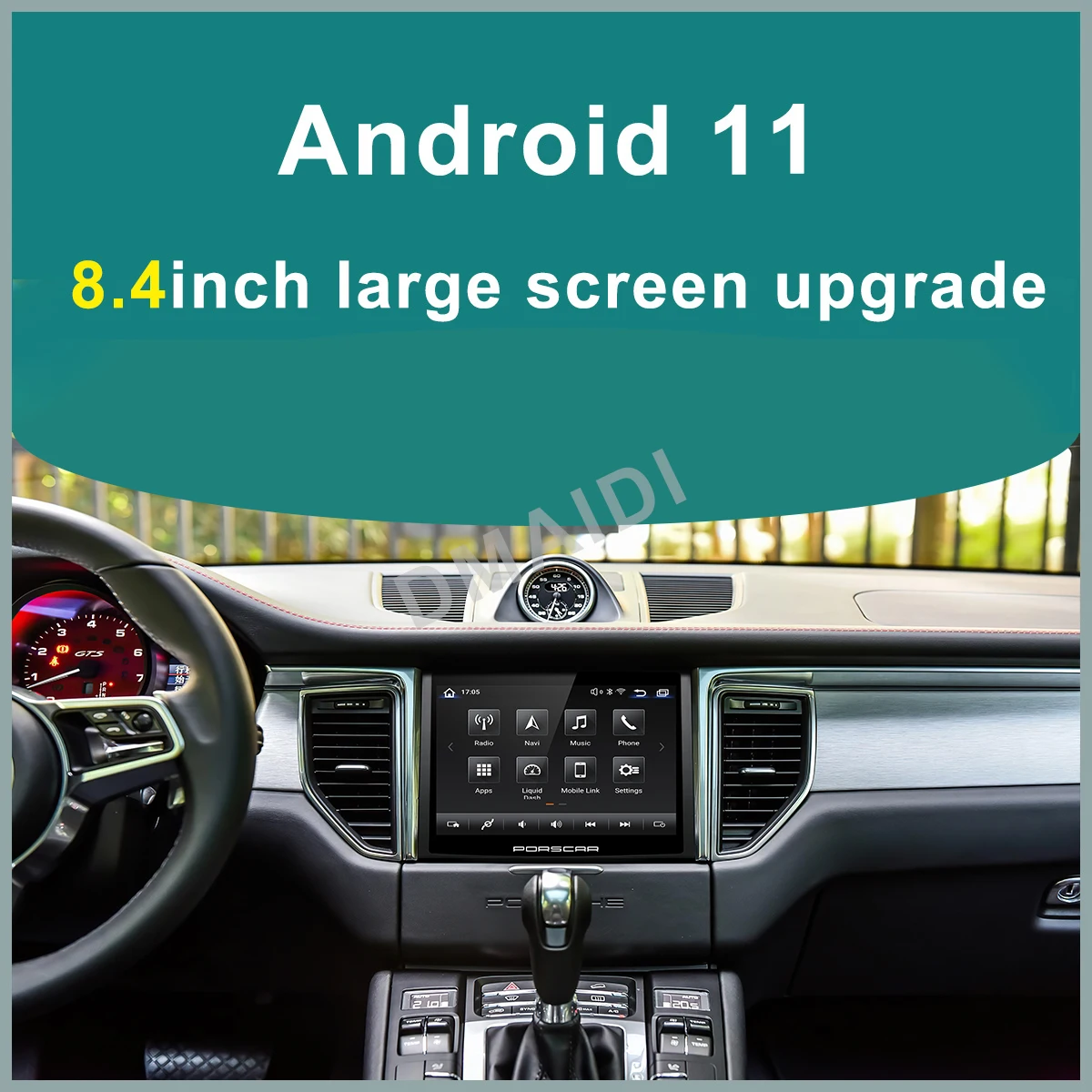 Car Radio GPS for Porsche Macan 2014-2017 Snapdragon Android 11 8Core 4+64GB DVD Player with IPS HD Screen DSP 4G Carplay Auto