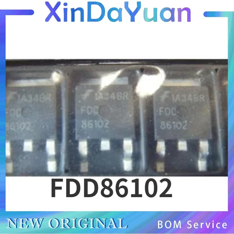 10 pcs  FDD86102 36A 100V TO-252  N Channel LCD Backlight Commonly Used Patch Tube