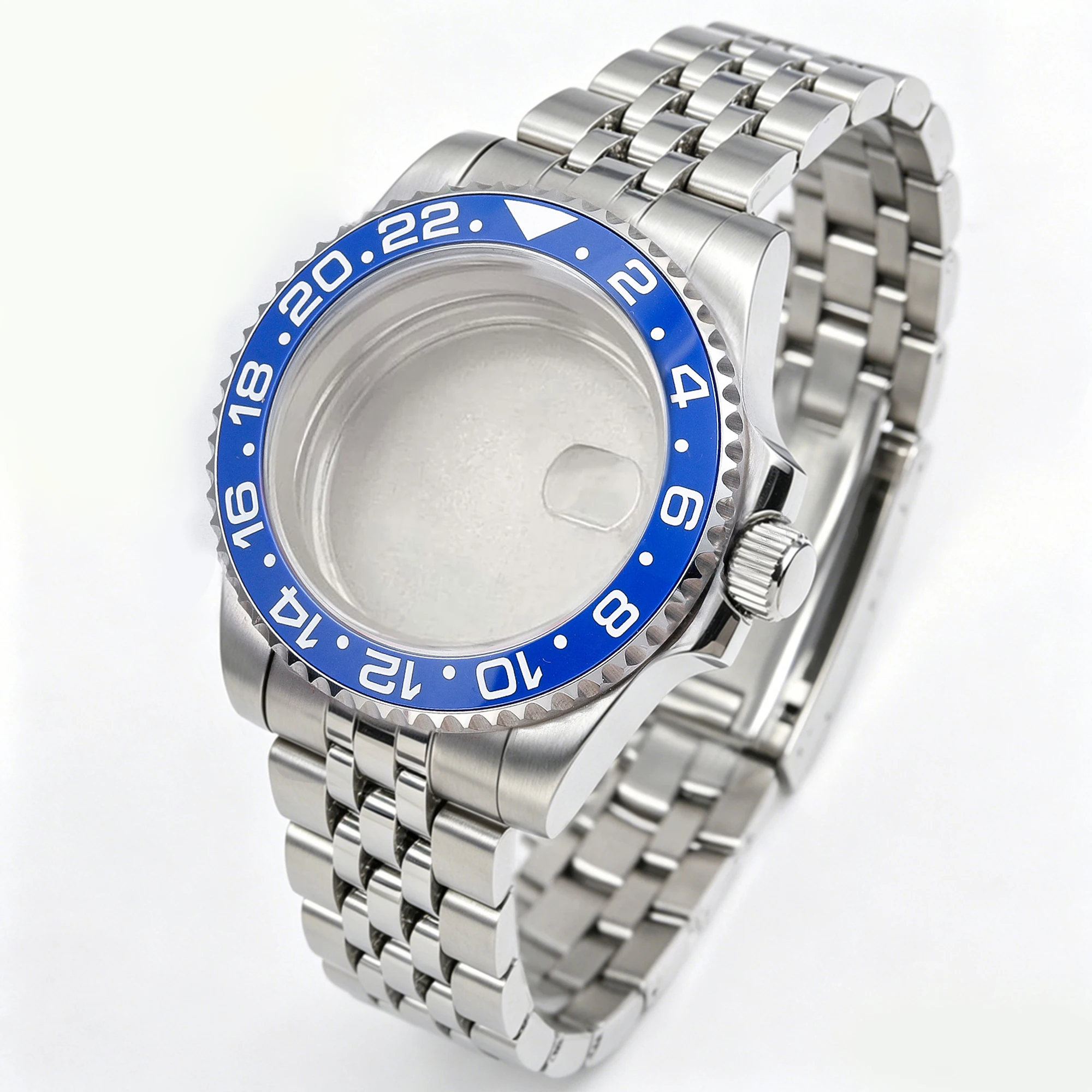 200M Tauchergehäuse 40mm Passend für NH35 NH36 NH34 GMT Uhrengehäuse Jubilee-Armband Saphirglas Schiebeverschluss – Detail 22