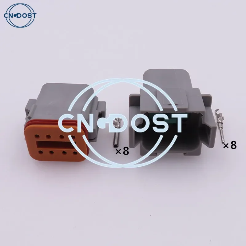 

1 комплект, 8-контактный Deutsch DT06-8S DT04-8P DT серии, сборка переменного тока, автоматическая вилка, водонепроницаемый разъем электрического провода