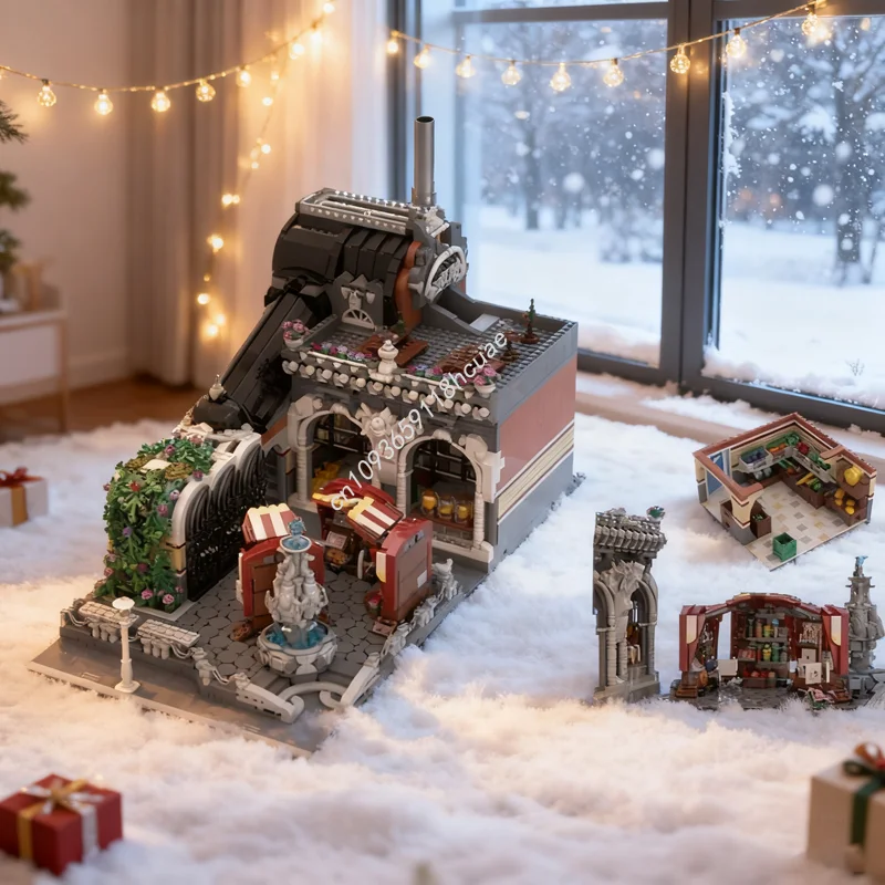 

4689 шт. MOC Market квадратная модульная модель строительные блоки архитектура сборка DIY игрушки креативные рождественские подарки идея кирпич