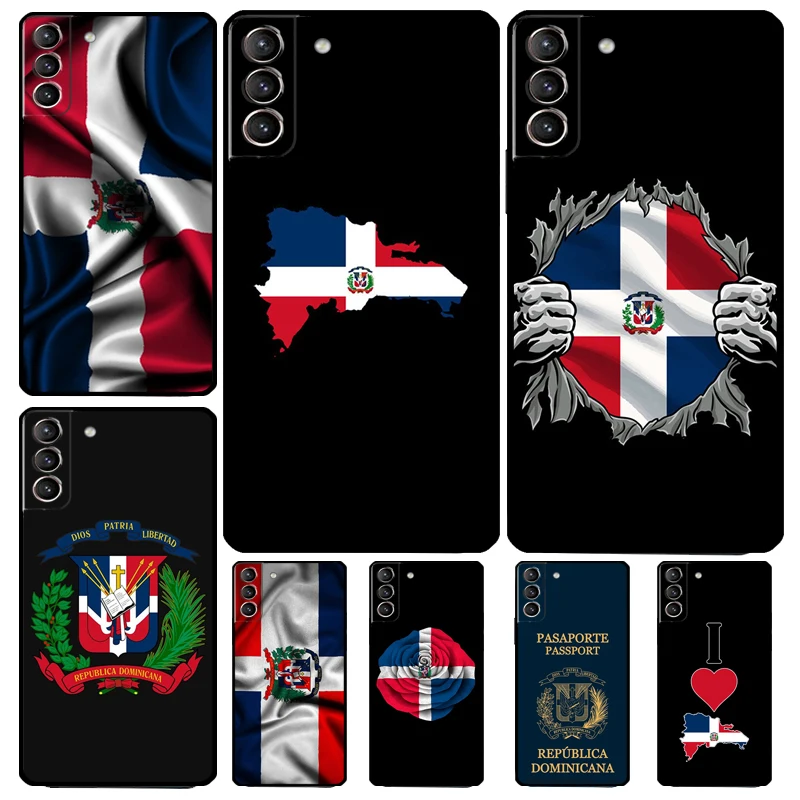 Dominican Republic Flag Funda For Samsung Galaxy S22 Ultra S23 FE S9 S10 Note 10 Plus Note 20 Ultra S20 S21 FE Case