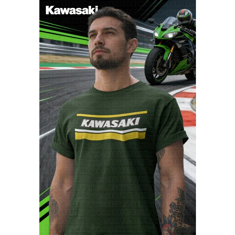 

25-26 Summer Outdoor Quick Drying Breathable Kawasaki Short Sleeved Shirt Men's and Women's Thin Motorcycle Comfortable T-shirt