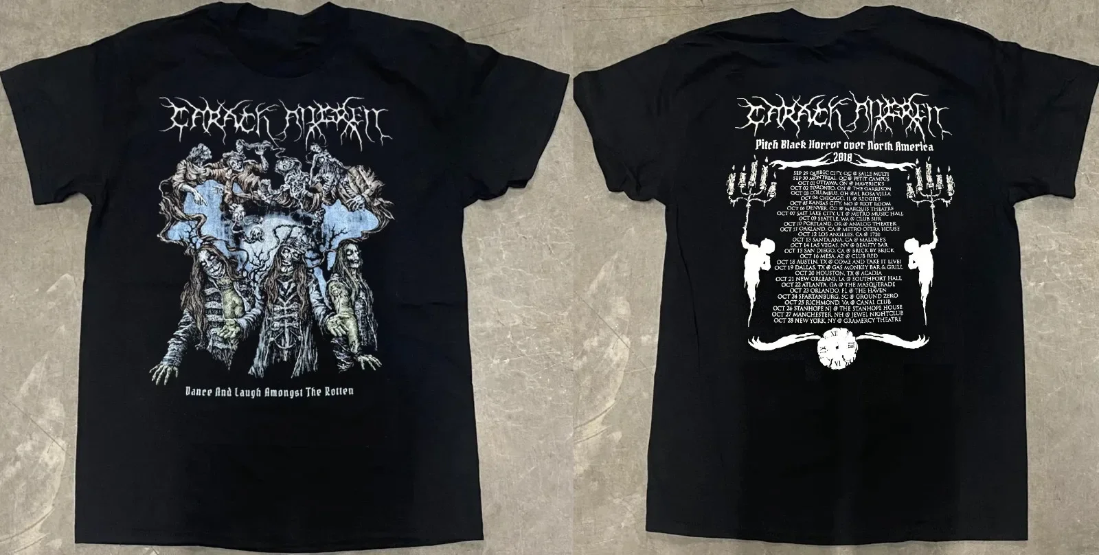 Carach Angren Dance and Laugh Amongst the Rotten 2018 T Shirt Full Size