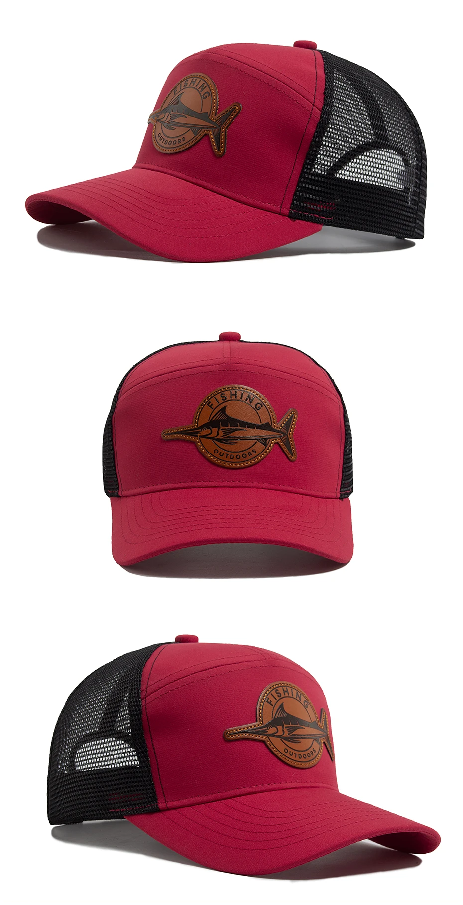 Shark Leather Label Herren-Baseballkappe, lässig, 7-teilig, Trucker-Mütze, modisch, Hip-Hop, Mesh-Kappen, Sommer, Damen, Visierhüte, Unisex – Detail 8