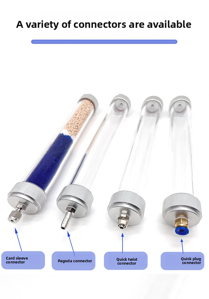 Acrylic Gas Drying Tube for GC – Chromatography Purifier for Moisture Removal & Gas Mixing, Lab Accessory