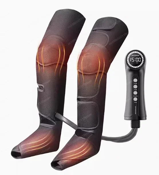 z Air Compression Portable Leg Massager With Heat For Foot Calf Thigh Circulation With Portable Handheld Controller