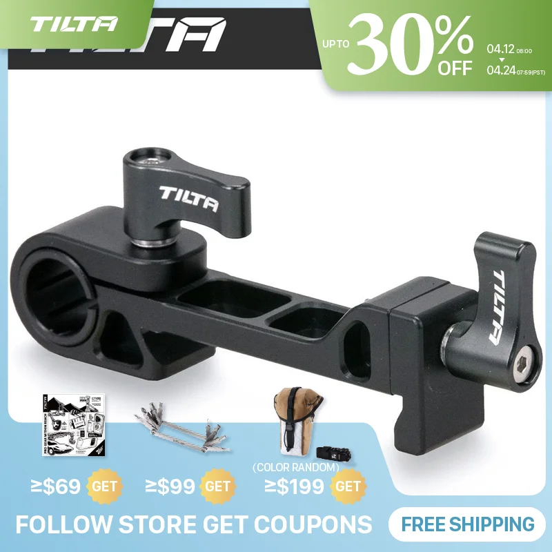 TILTA TGA-SRA 15mm Single Rod Attachment for Manfrotto Extender Plate for DJI RS 2 Ronin RS5 RS3 pro RS3 RS4 Gimbal Stabilizer