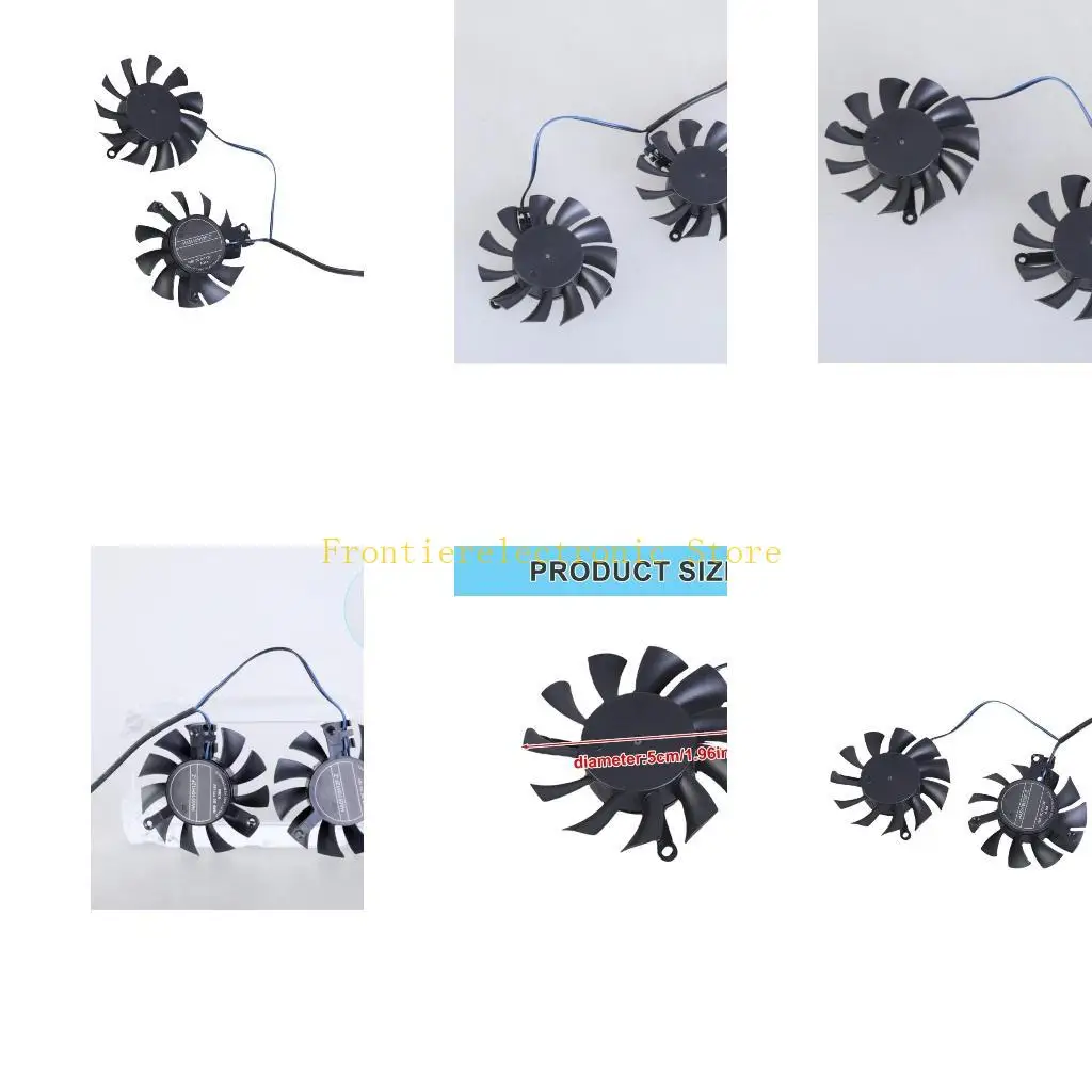 

G8DB 1 пара HA5510H12F-Z 50 мм 12 В 0,3 А 2-контактный охлаждающий вентилятор VGA для GTX1650 LPOCV1 Вентилятор видеокарты