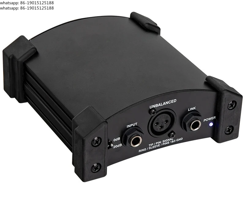 

DI100 active impedance converter DI box dual power for guitar recording and stage performance