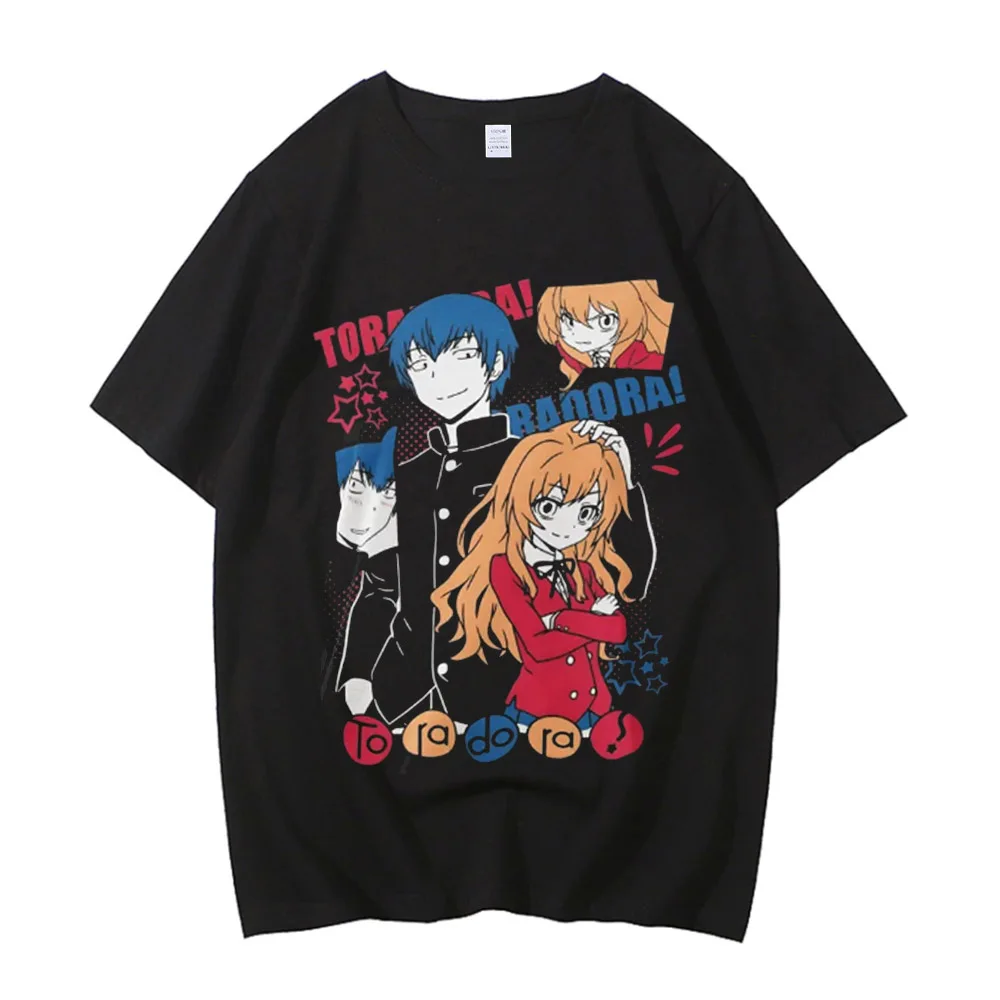 Toradora T-Shirt Taiga Ryuuji Aisaka Takasu Kawaii Anime Tee Gift Shirt High Quality 100% Cotton T Shirt