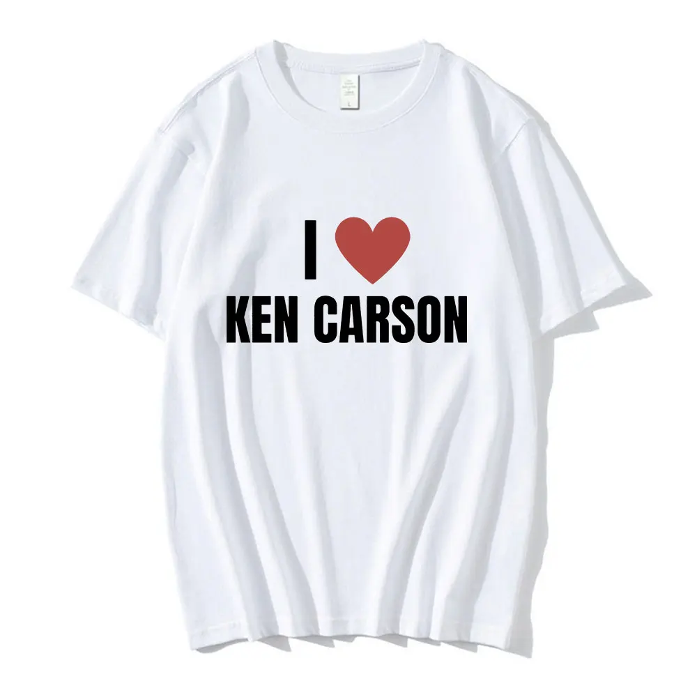 I Love Ken Carson T Shirts Men's Fashion Hip Hop Gothic T-Shirt 100% Cotton Casual Oversized Short Sleeve T-shirts Streetwear