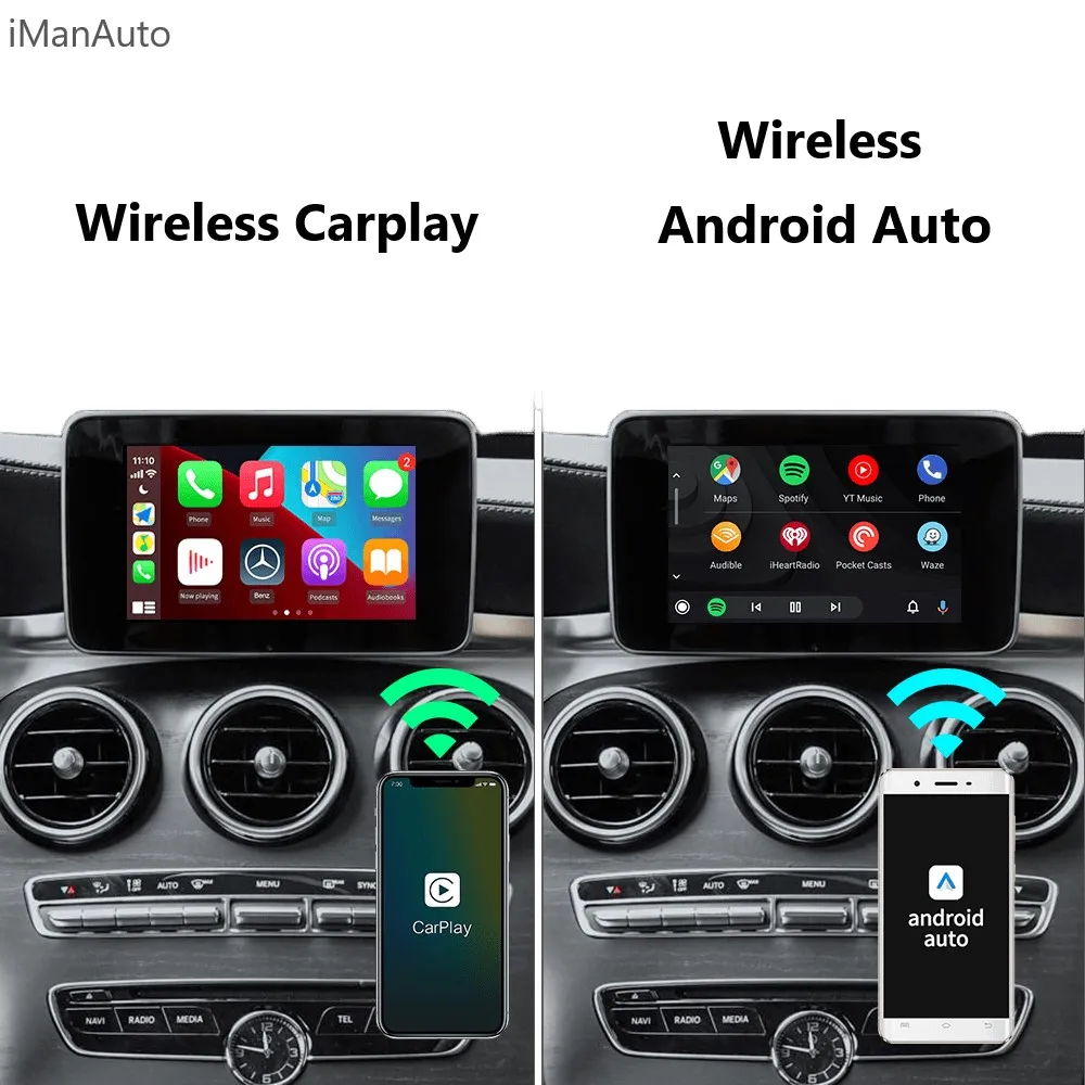 Wireless CarPlay Android Auto for Mercedes Benz C GLC S Class W205 W222 2015-2018 Mirror Link AirPlay Rear Camera Function