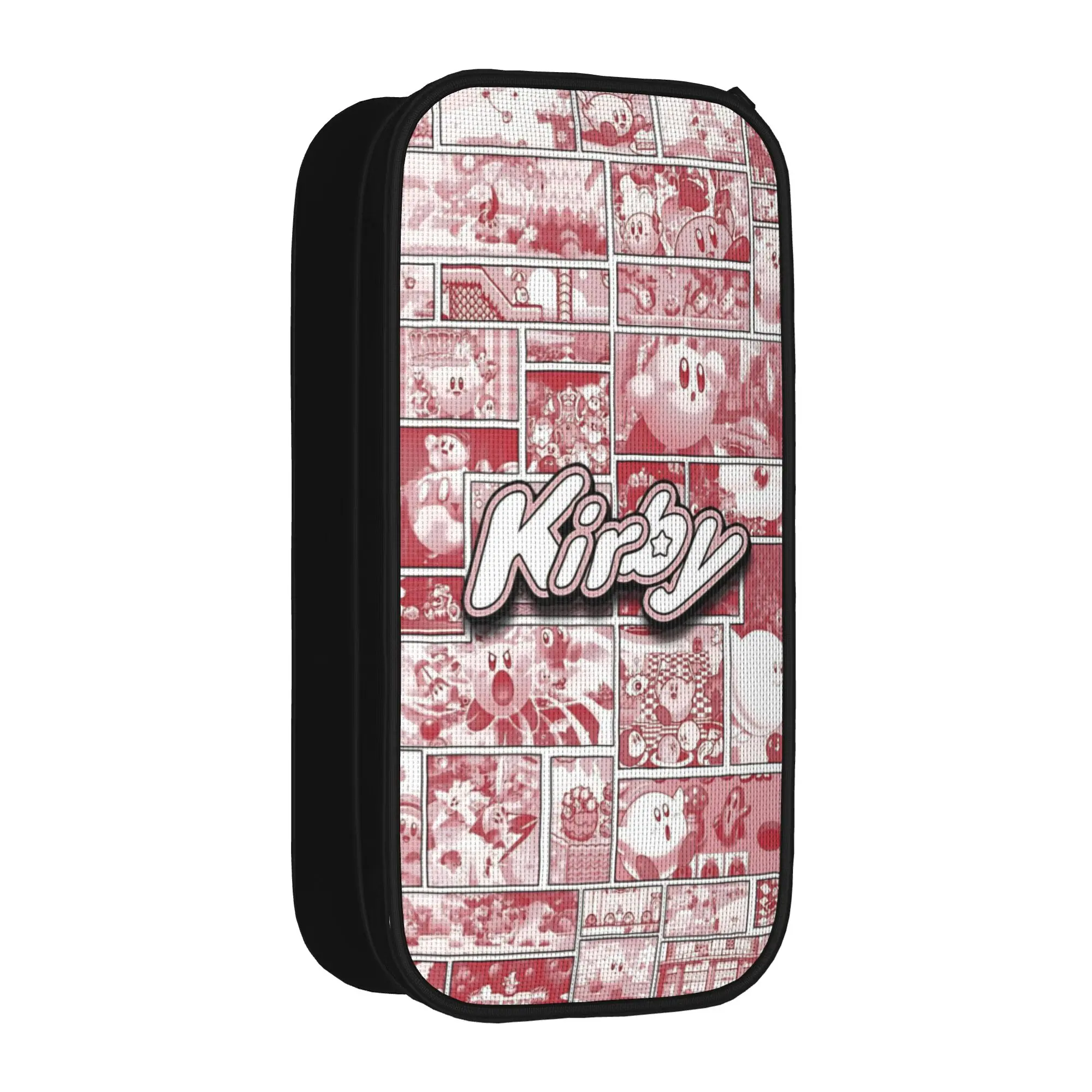 pink kirbys funny game Merch Pencil Case Large Capacity Office Supplies Pencil Box Suprise Gift