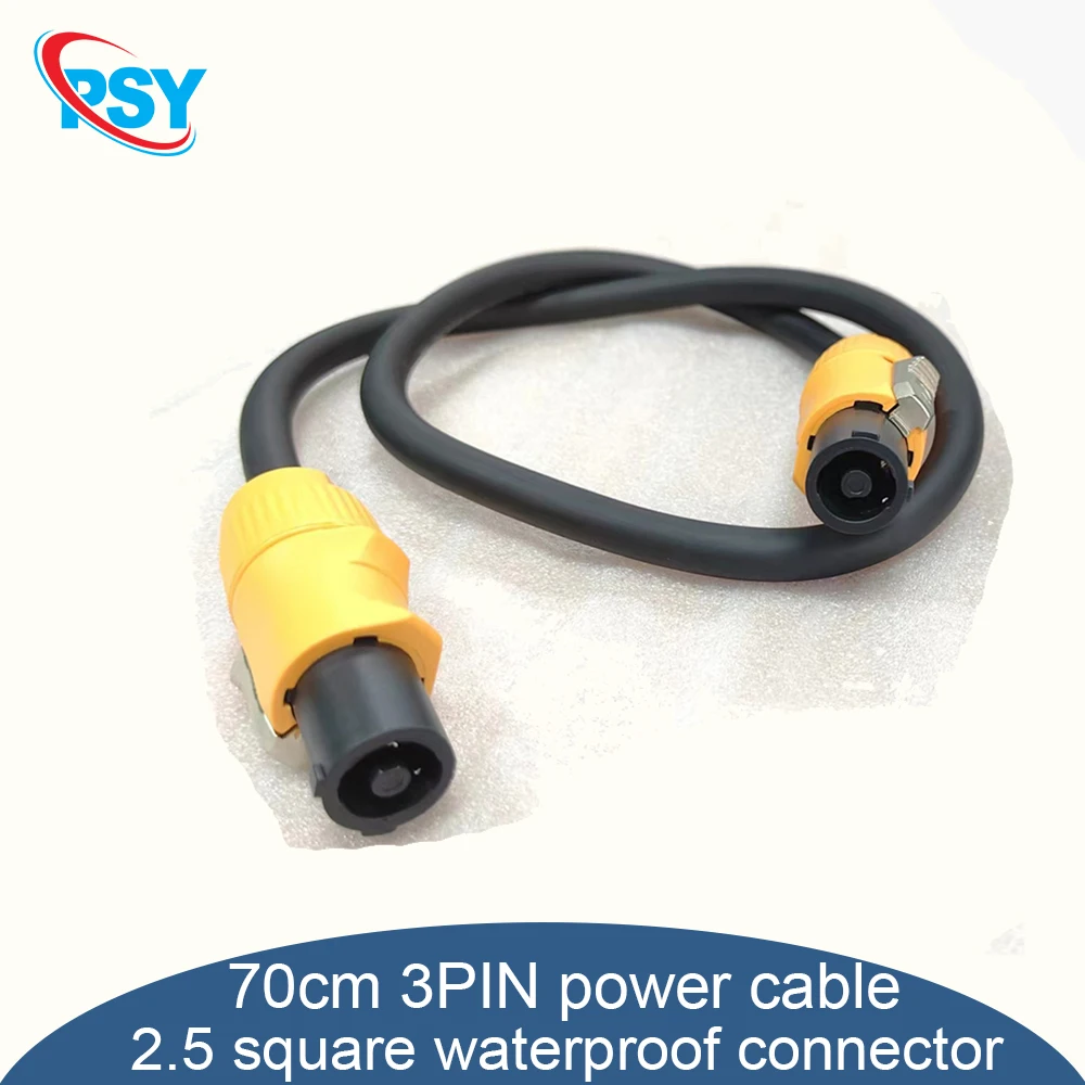 2pcs/Lot Outdoor Waterproof Power Connector 70cm Oxygen Free Copper 3Cx2.5M² LED Display Screen Spotlight Controller Power Cord