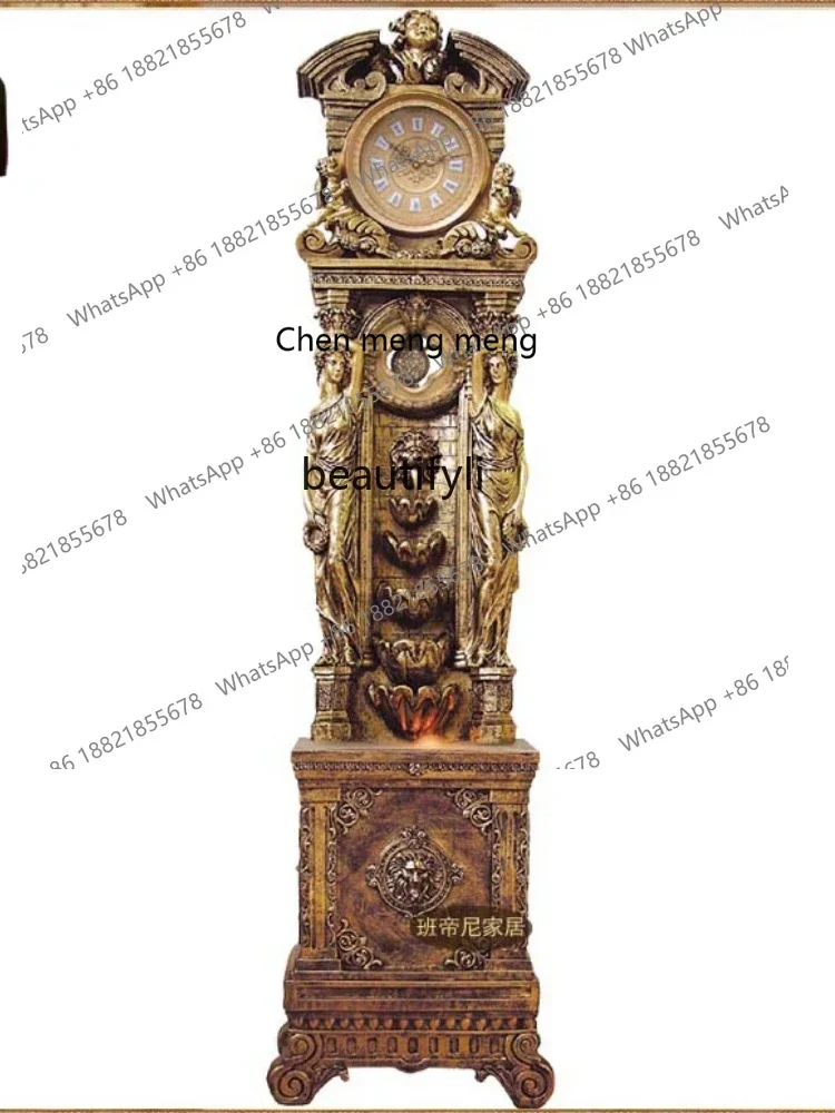 

ss newHJ the Grandfather Clock Vertical Bell Large Standing Grandfather Clock Antique Clock