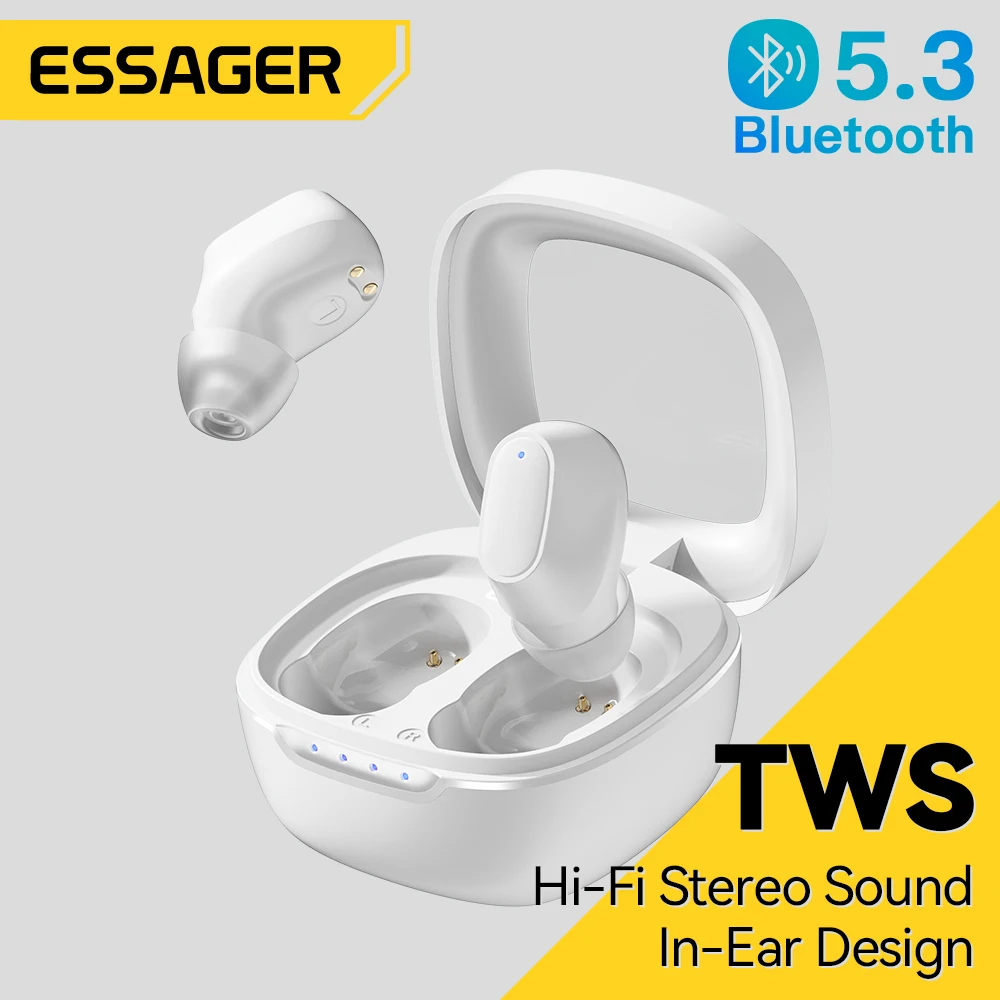 

Essager TWS Bluetooth Earphones Wireless Headphone 5.3 Noise Cancelling Headsets With Mic Charging Box Headphones For Xiaomi