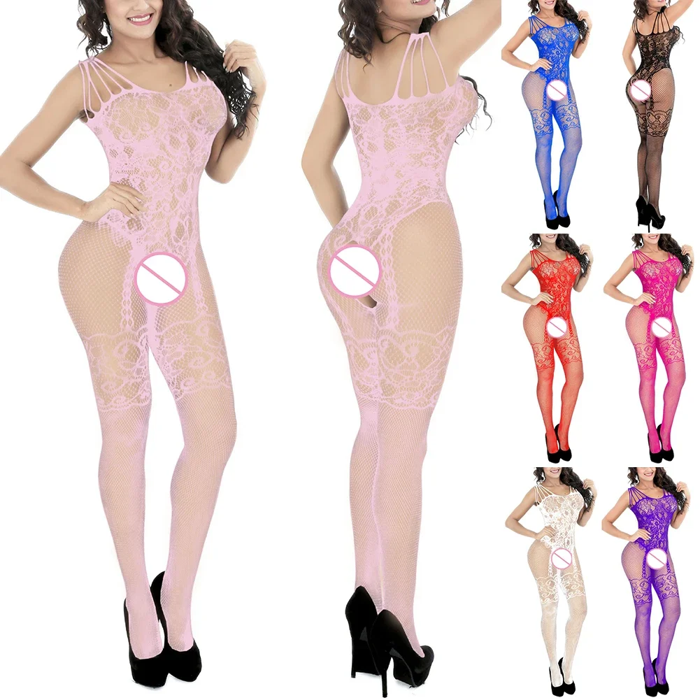 

Club Lingerie Sissy Costume Sleepwear Crotchless Underwear Dress Women Lady Net Playsuit Body Stocking Bodycon