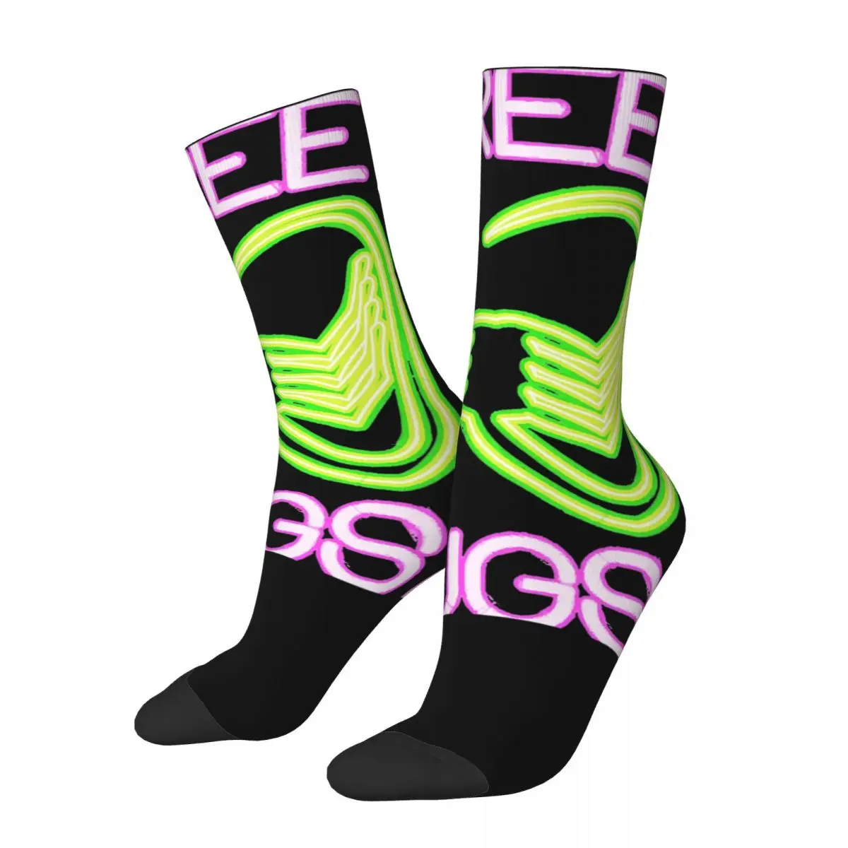 Cozy Women's Socks Alien Free Hugs Merch Warm Unique Skateboard Socks All Seasons