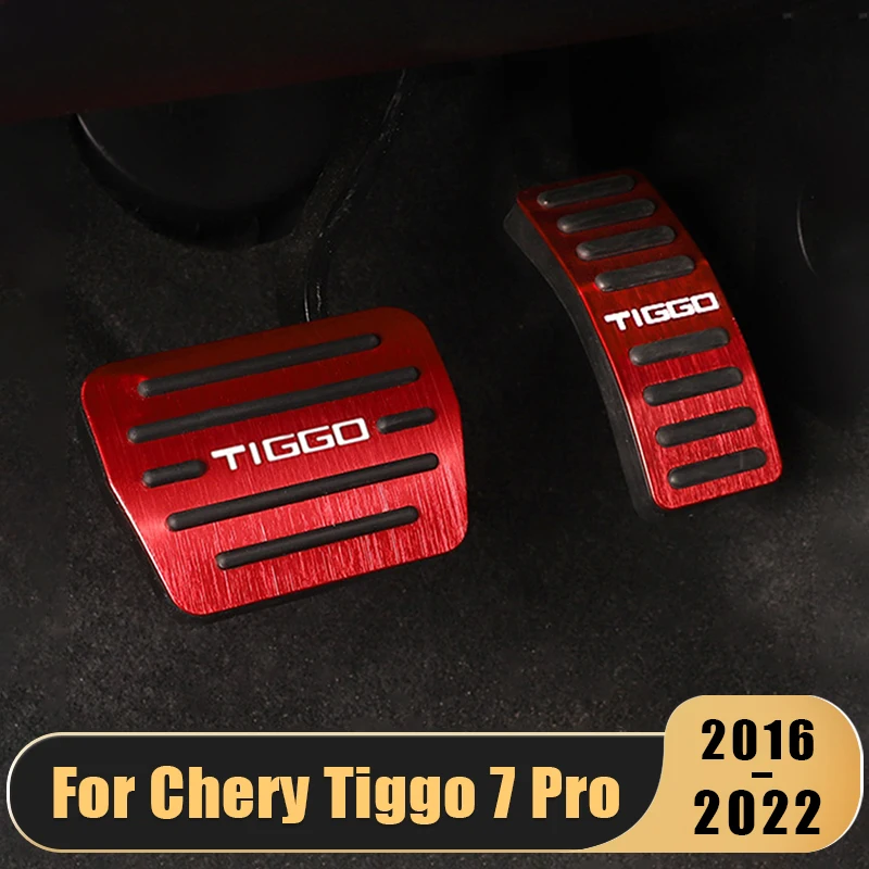 

For Chery Tiggo 7 8 Pro 7Pro 2016-2020 2021 2022 2023 Aluminum Car Accelerator Pedal Cover Auto Gas Brake Clutch Non-Slip Pad